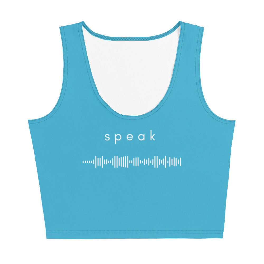 speak chakra crop tank