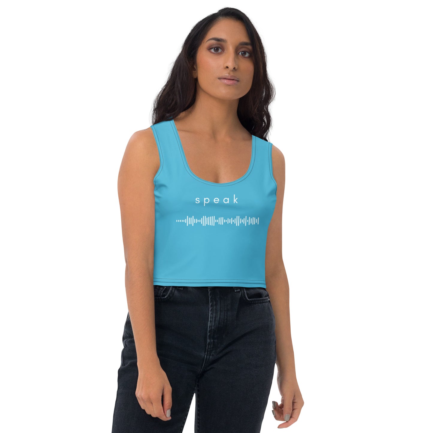 speak chakra crop tank