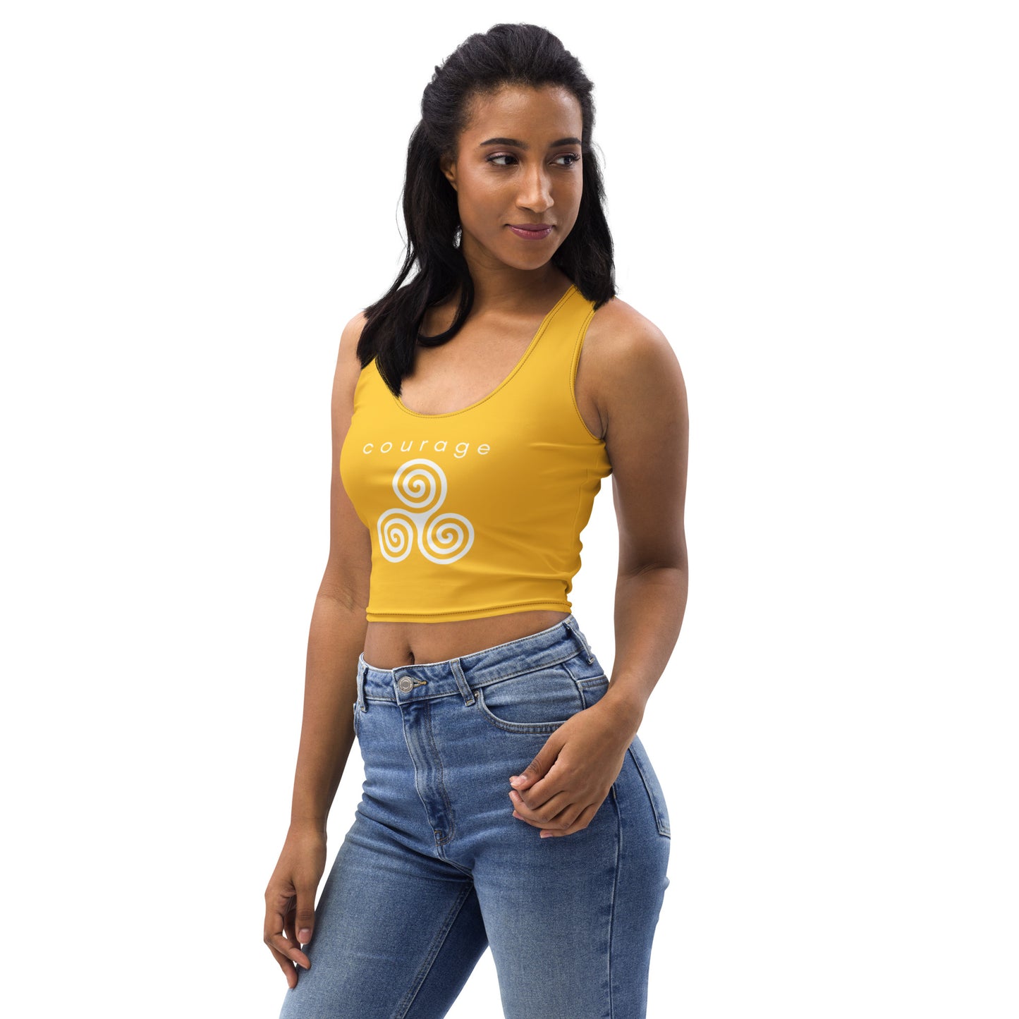 courage chakra crop tank