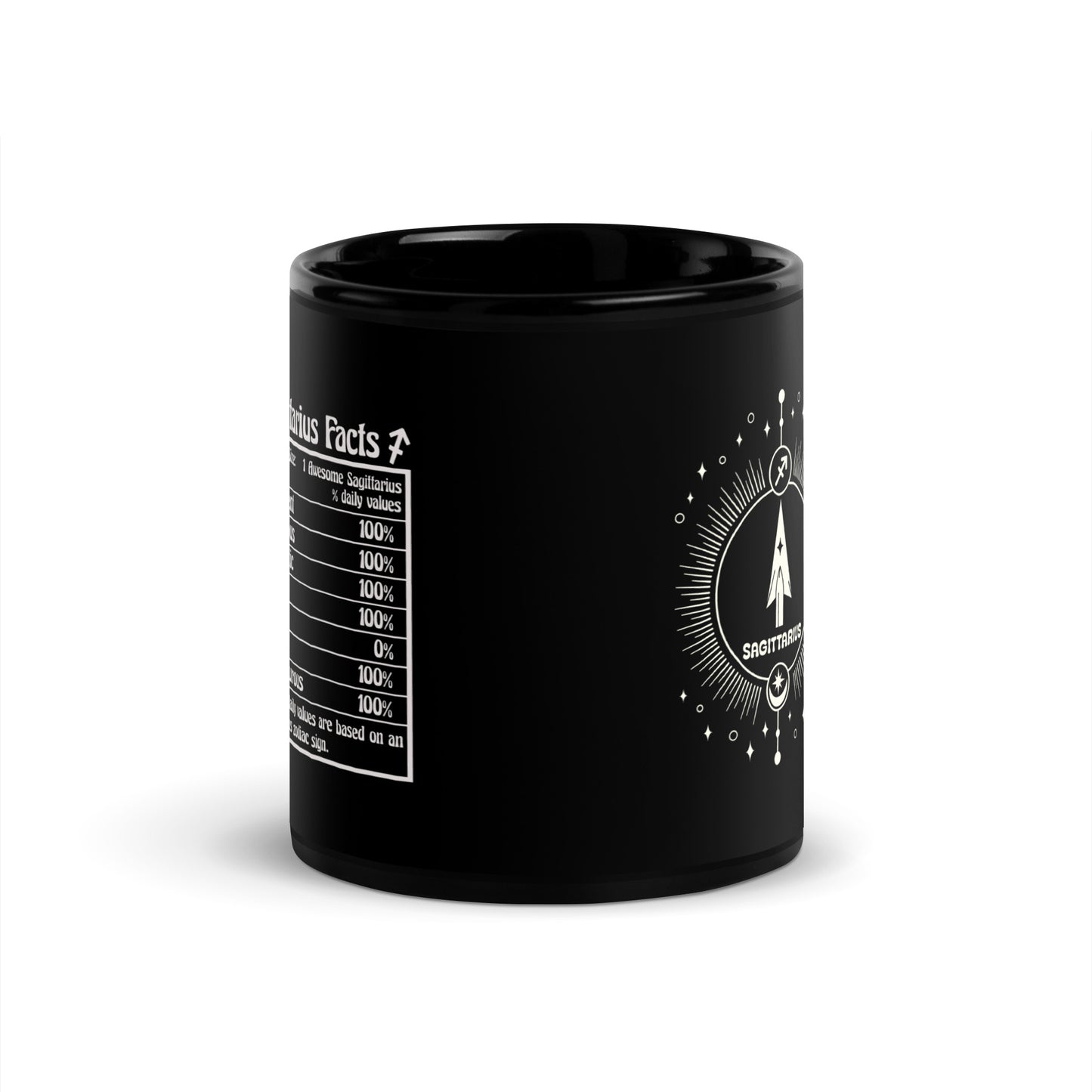 sagittarius black mug