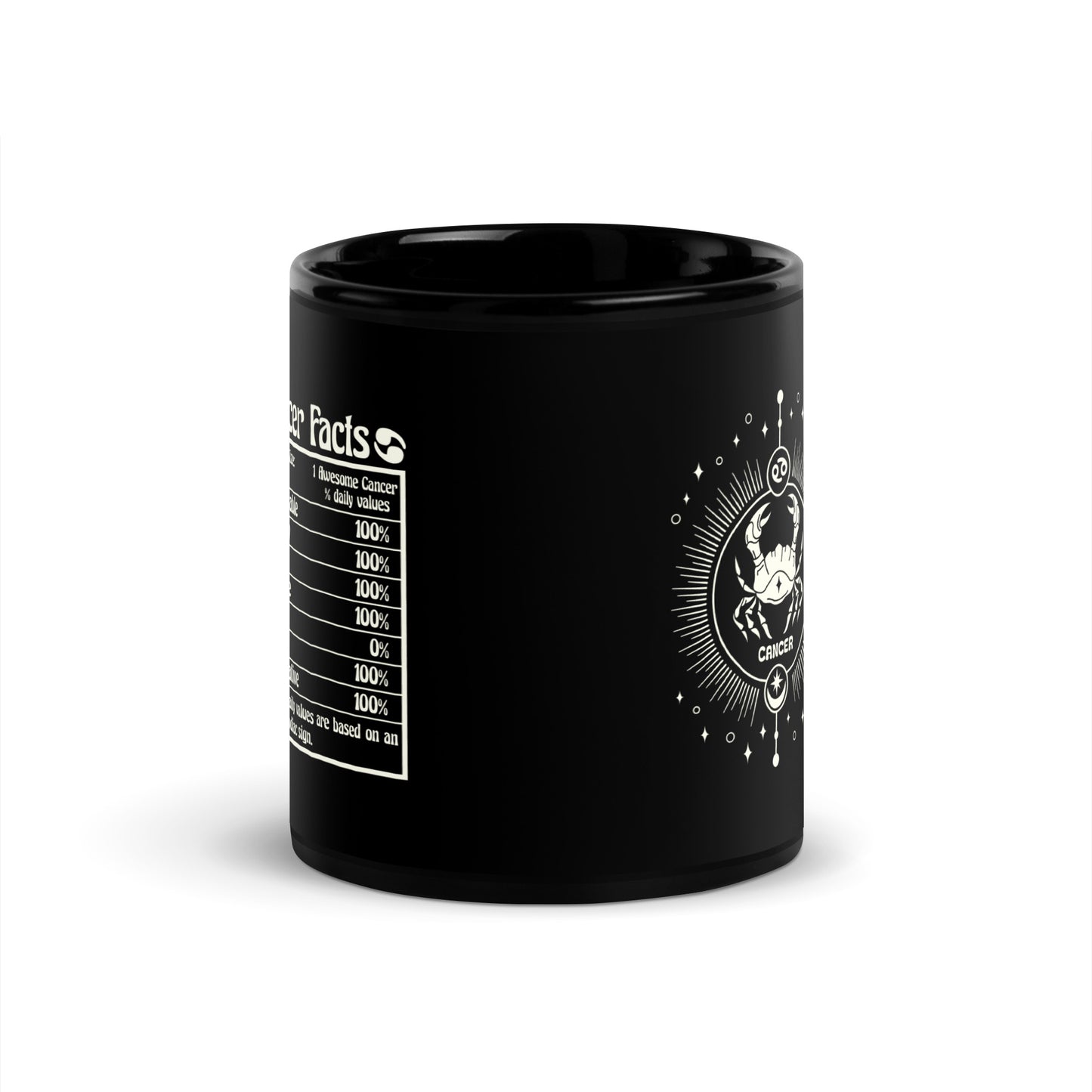 cancer black mug