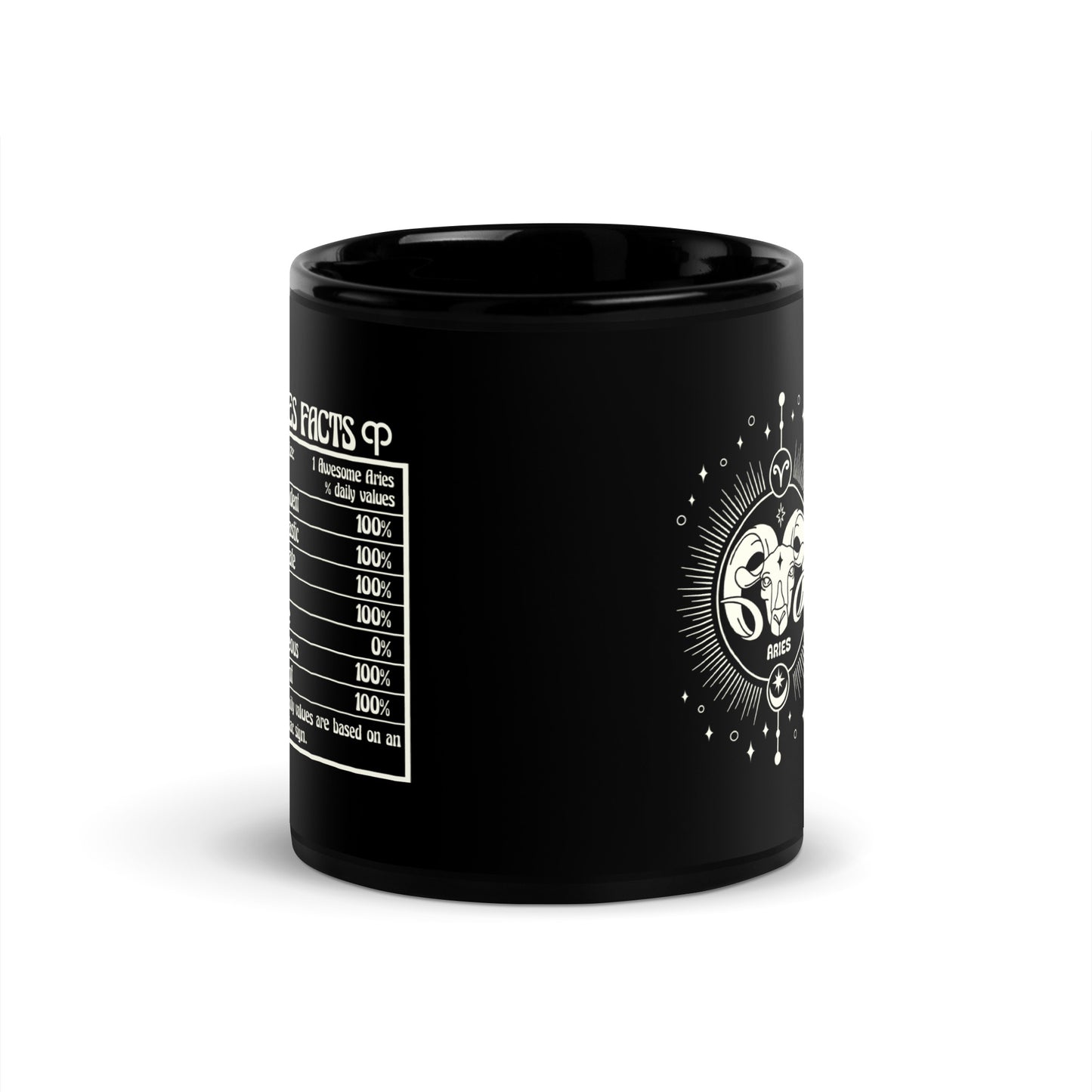 aries black mug