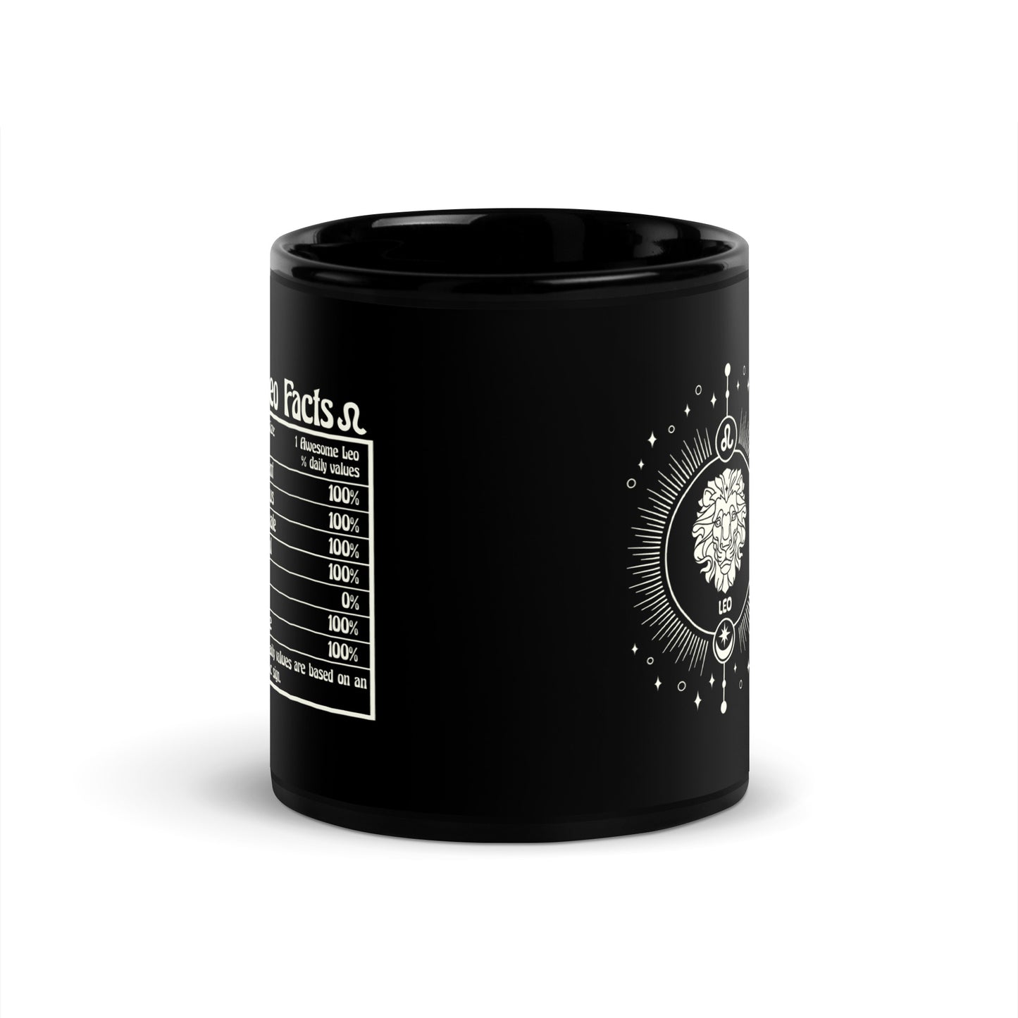 leo black mug