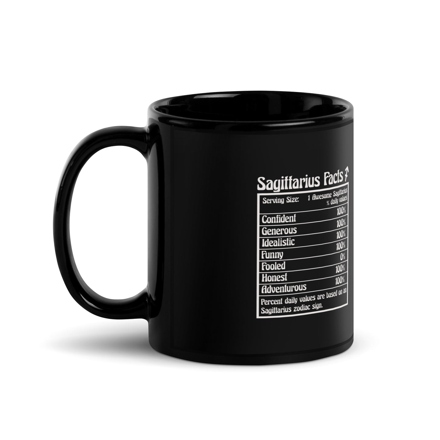 sagittarius black mug