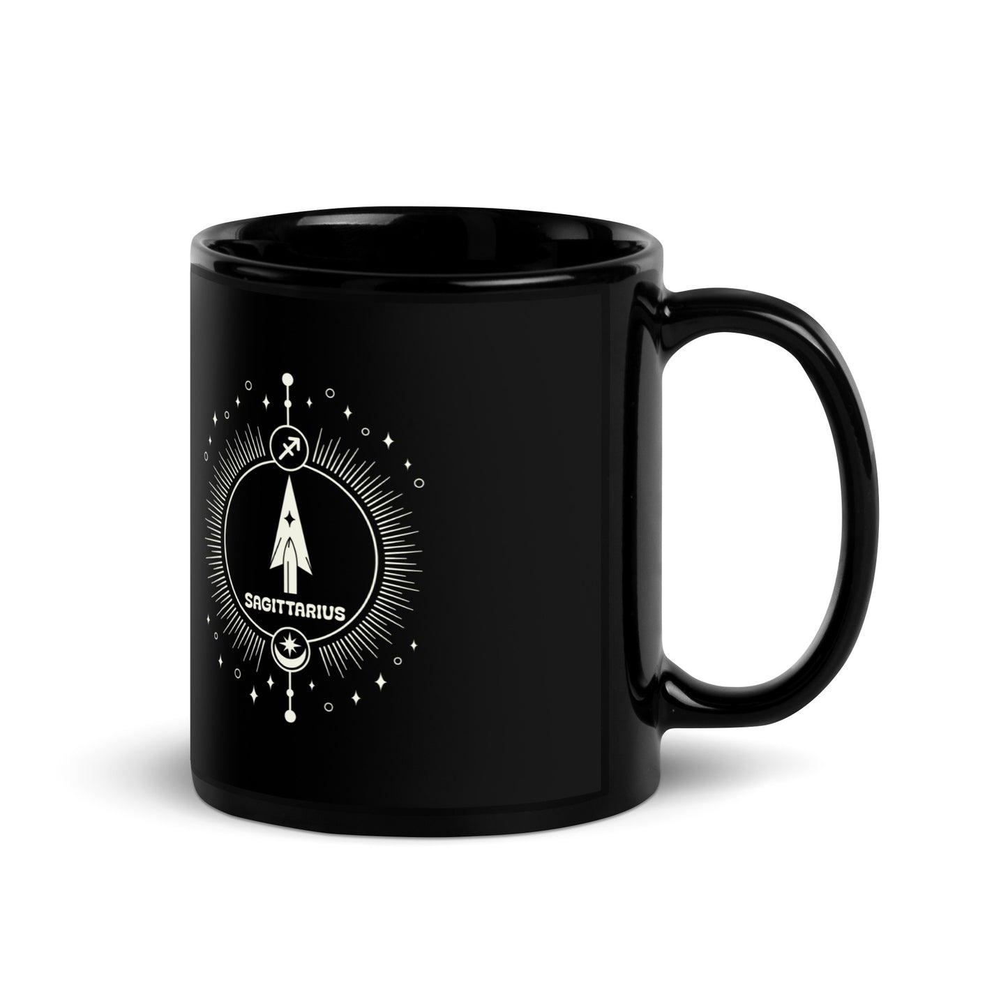 sagittarius black mug