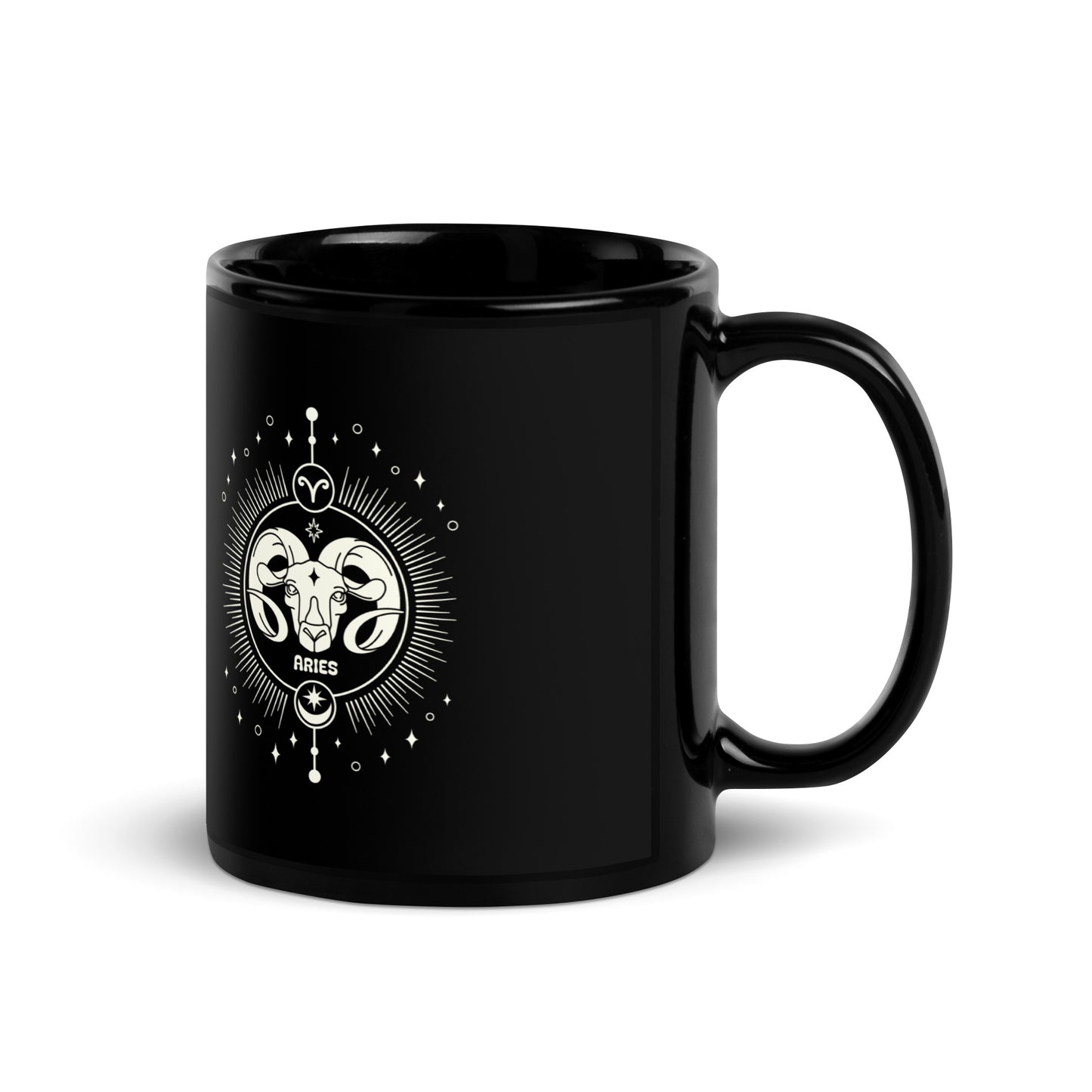 aries black mug