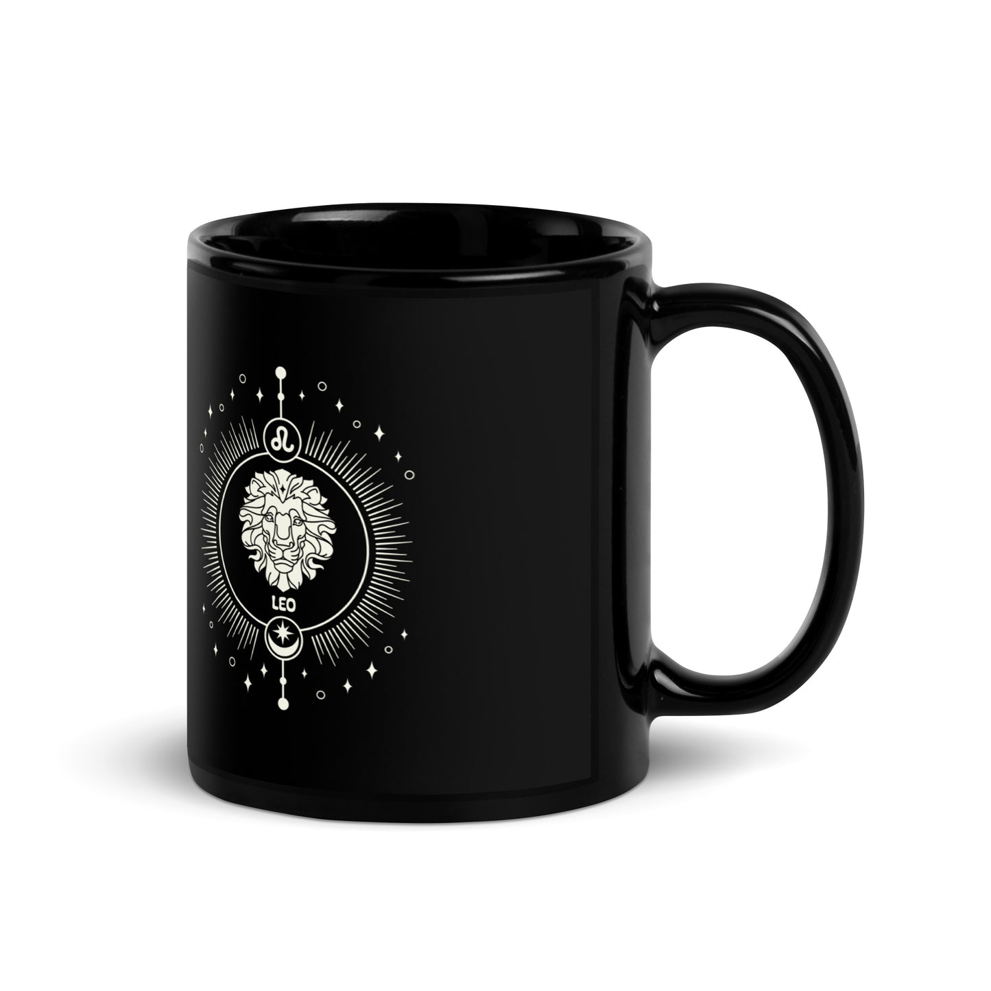 leo black mug