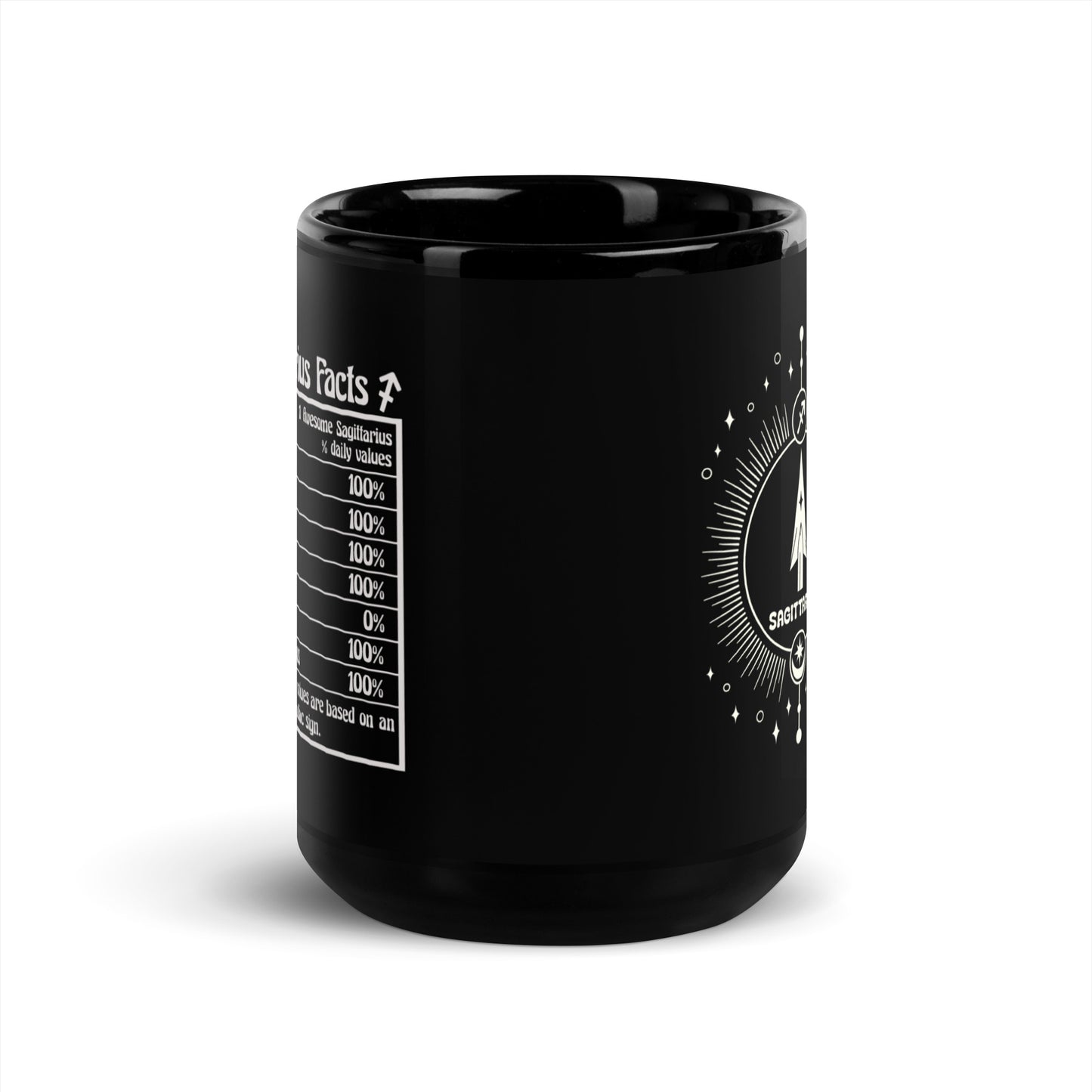 sagittarius black mug