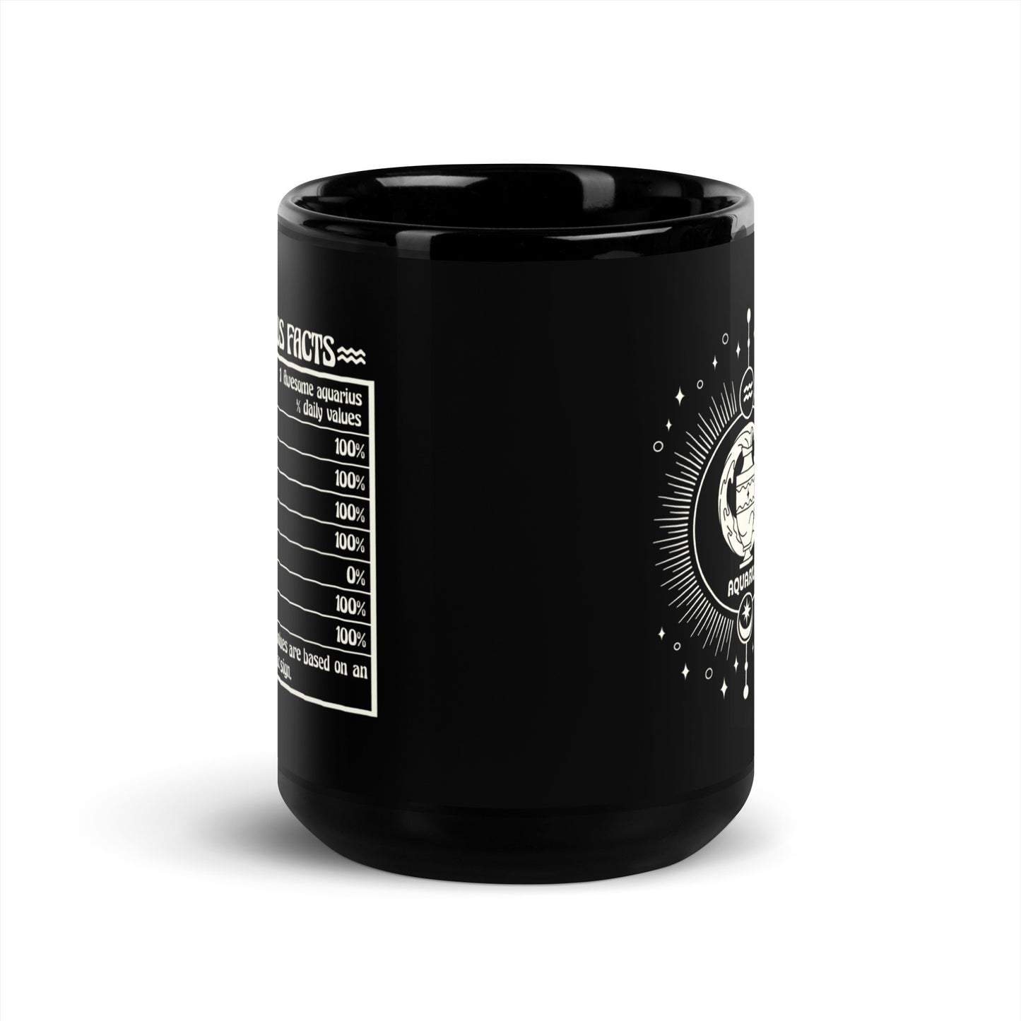 aquarius black mug