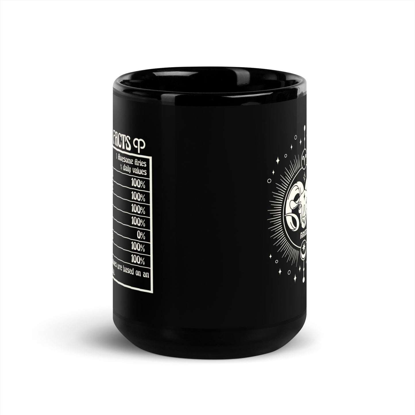 aries black mug