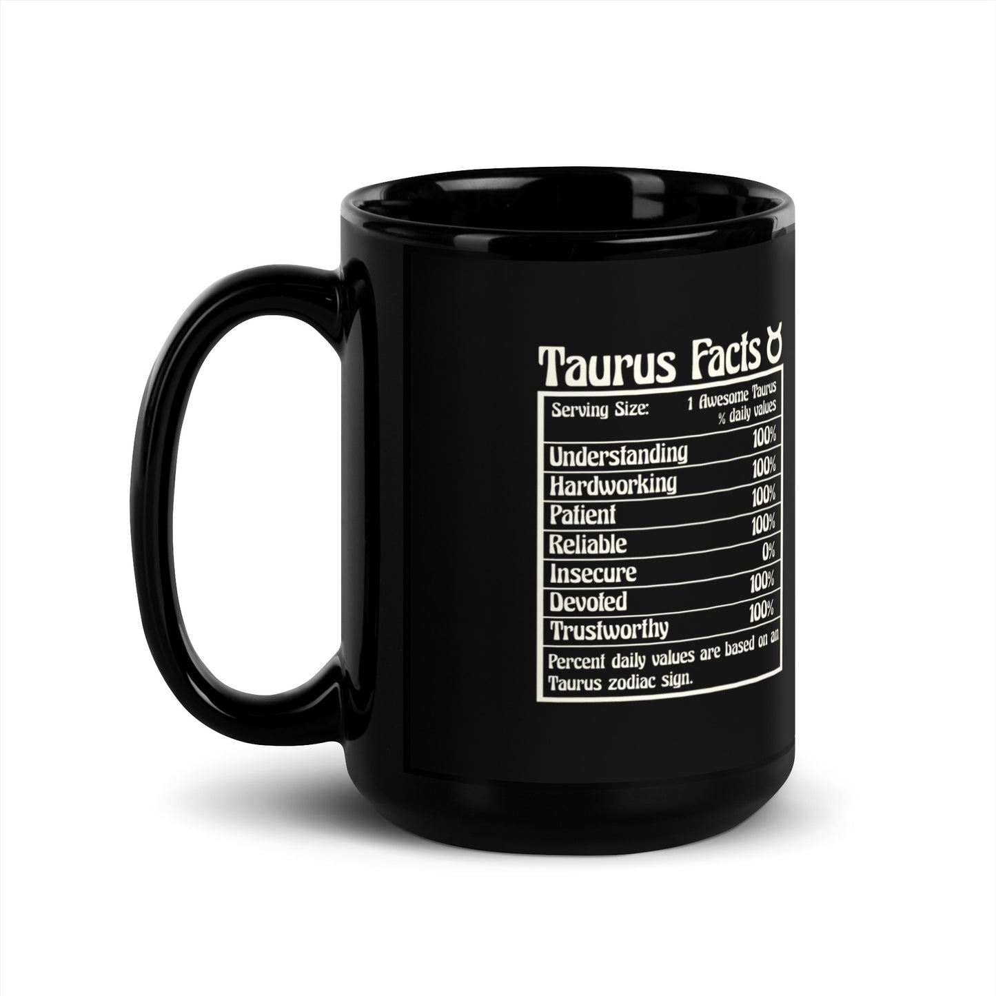 taurus black mug