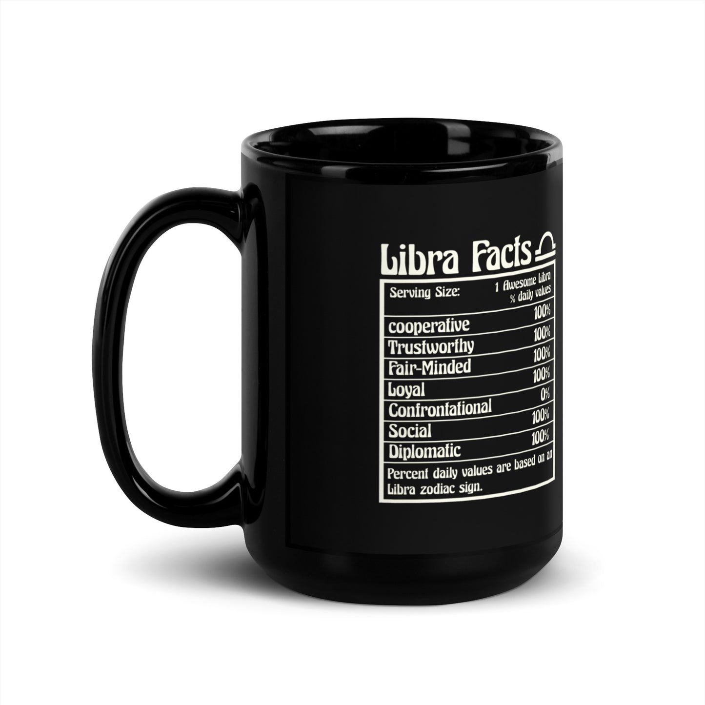 libra black mug