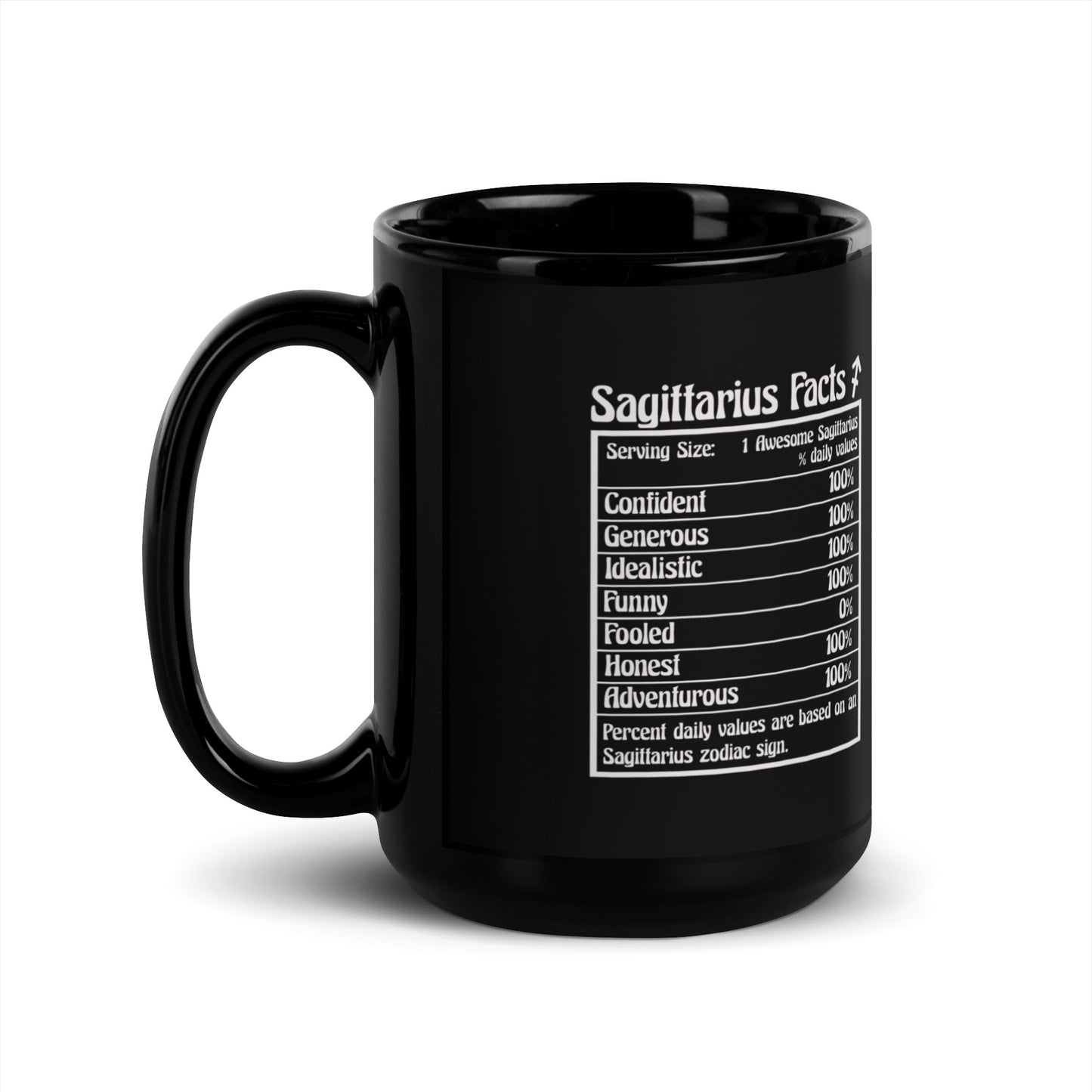 sagittarius black mug