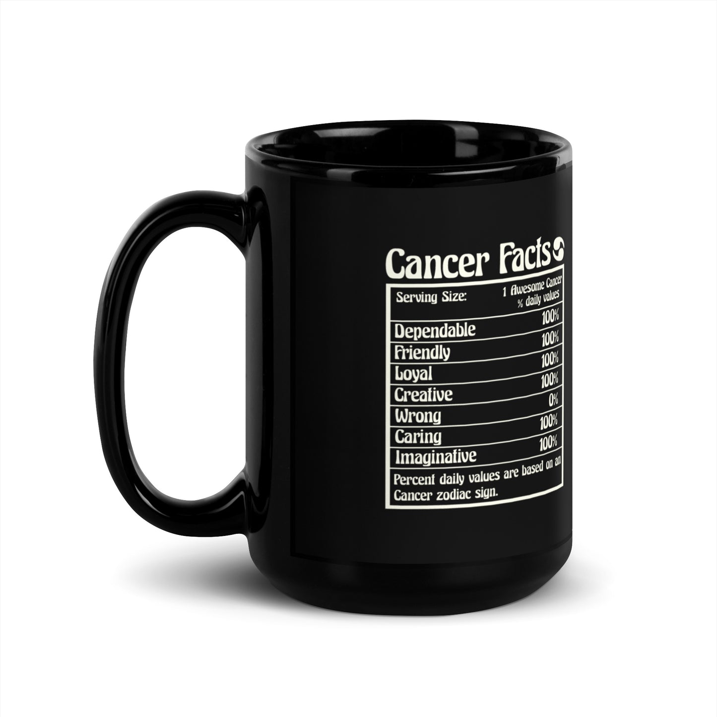 cancer black mug