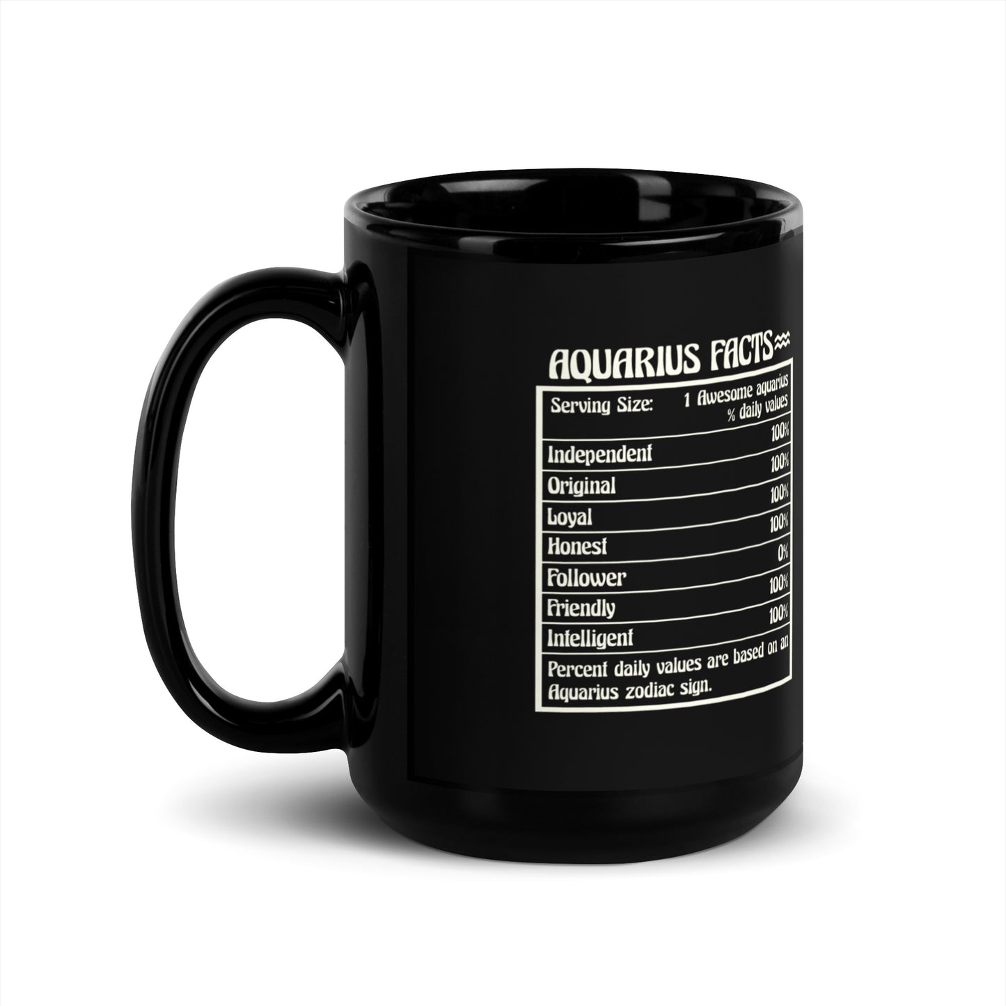 aquarius black mug