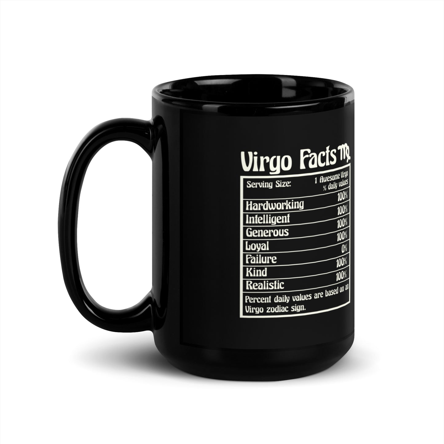 virgo black mug