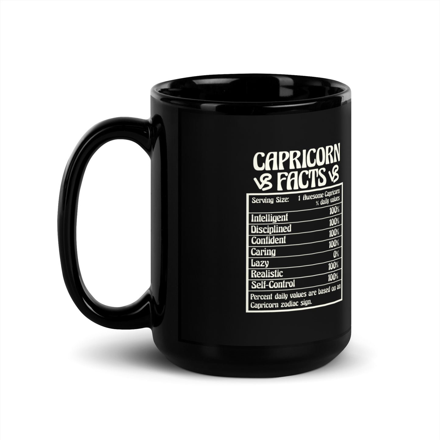 capricorn black mug