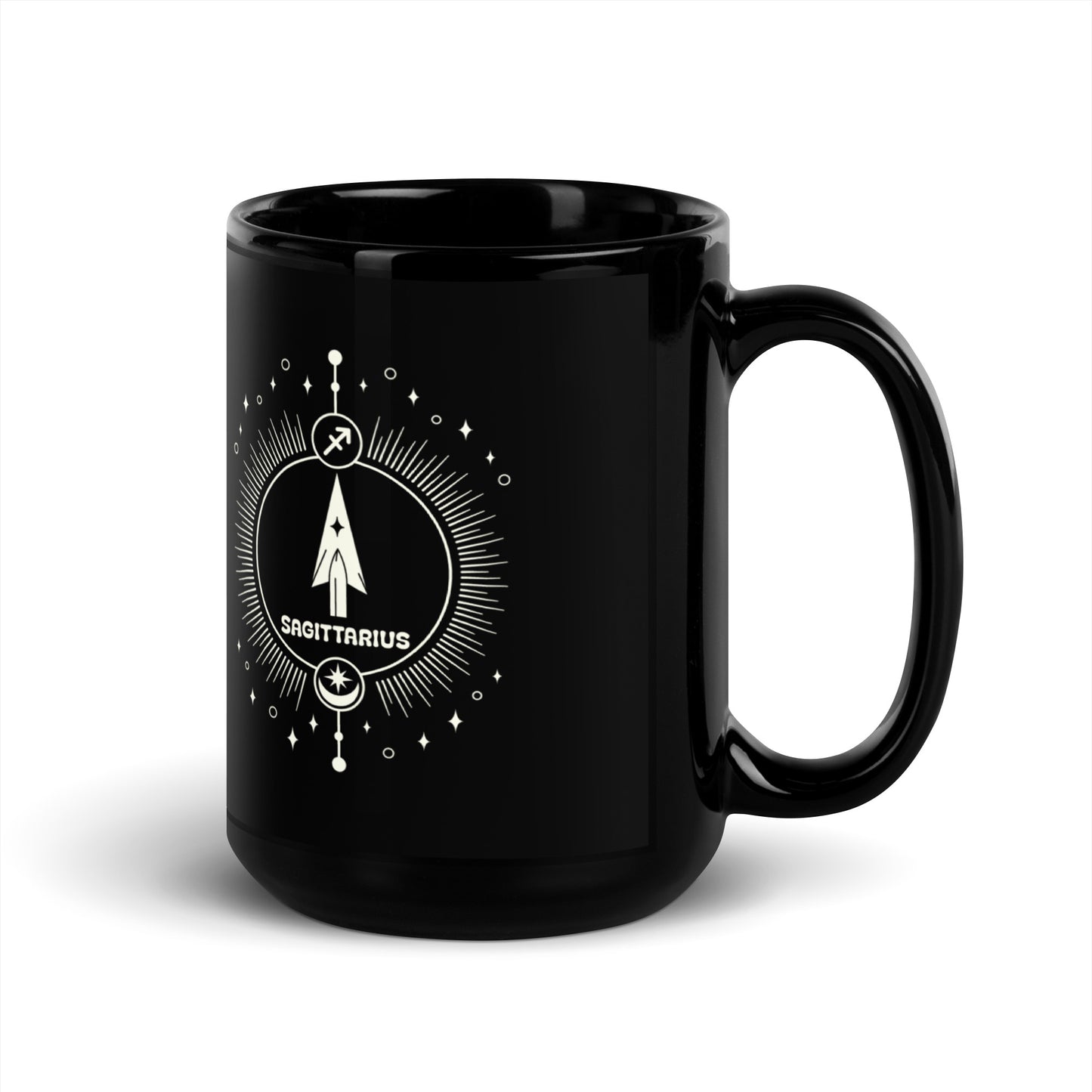 sagittarius black mug