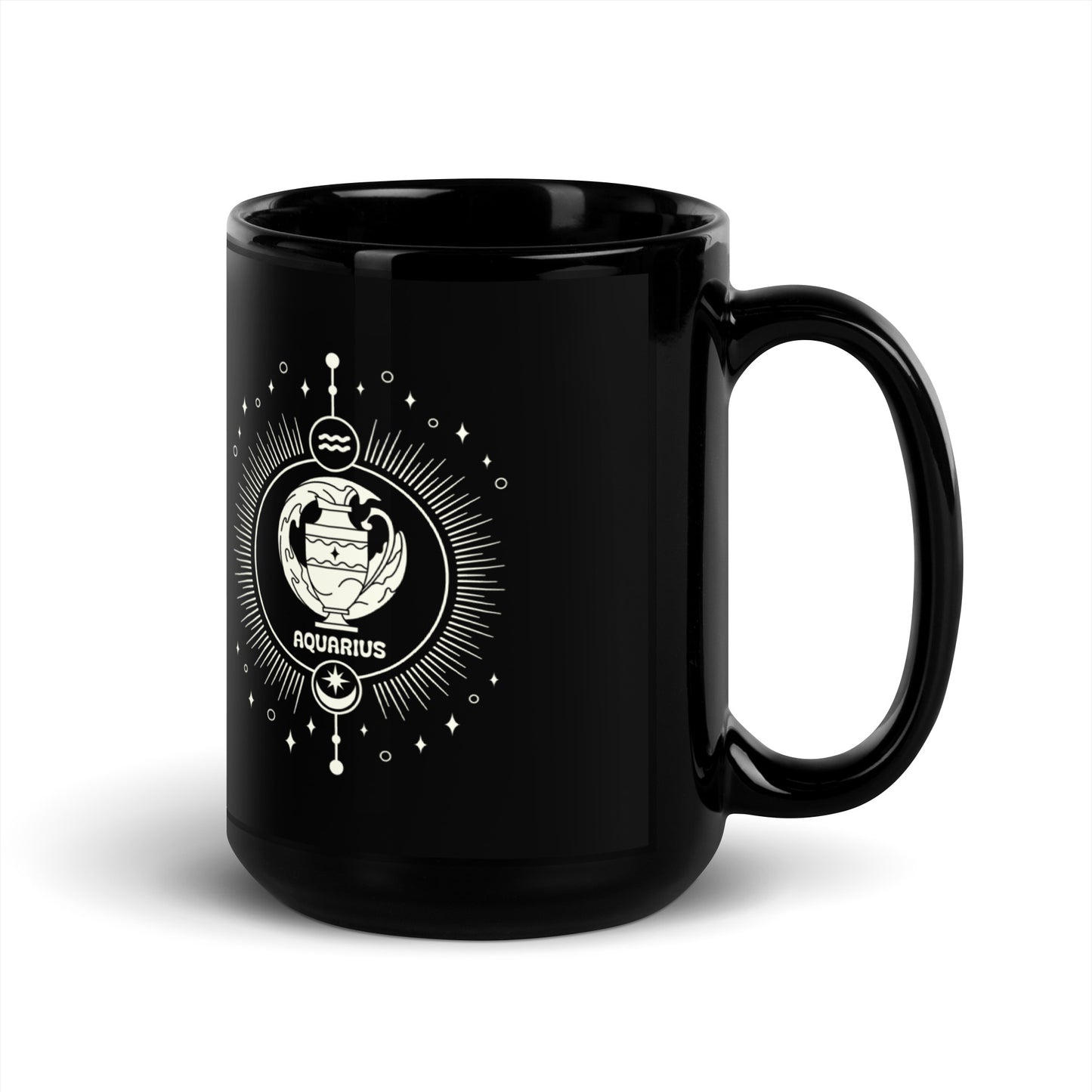 aquarius black mug