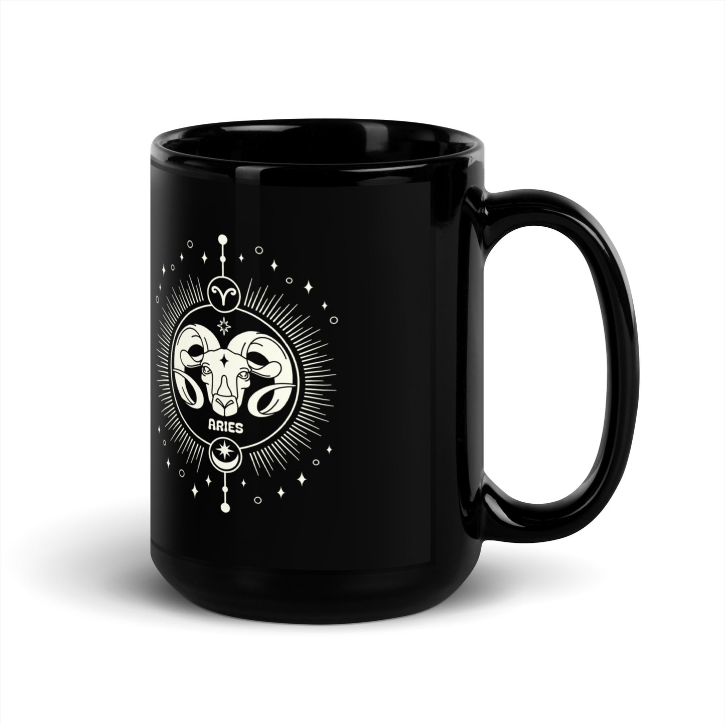 aries black mug