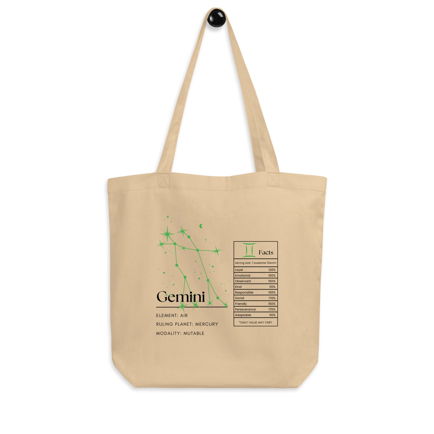 gemini eco tote bag