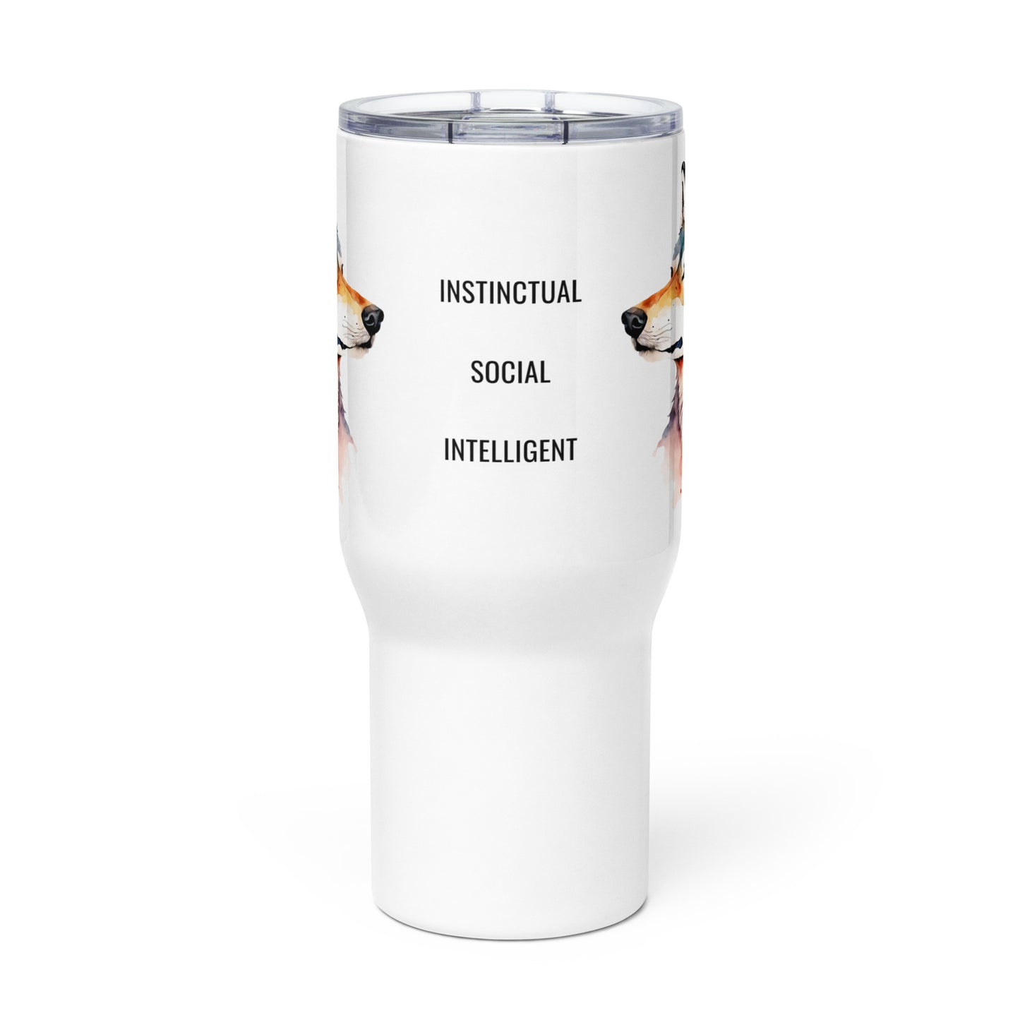 wolf travel mug