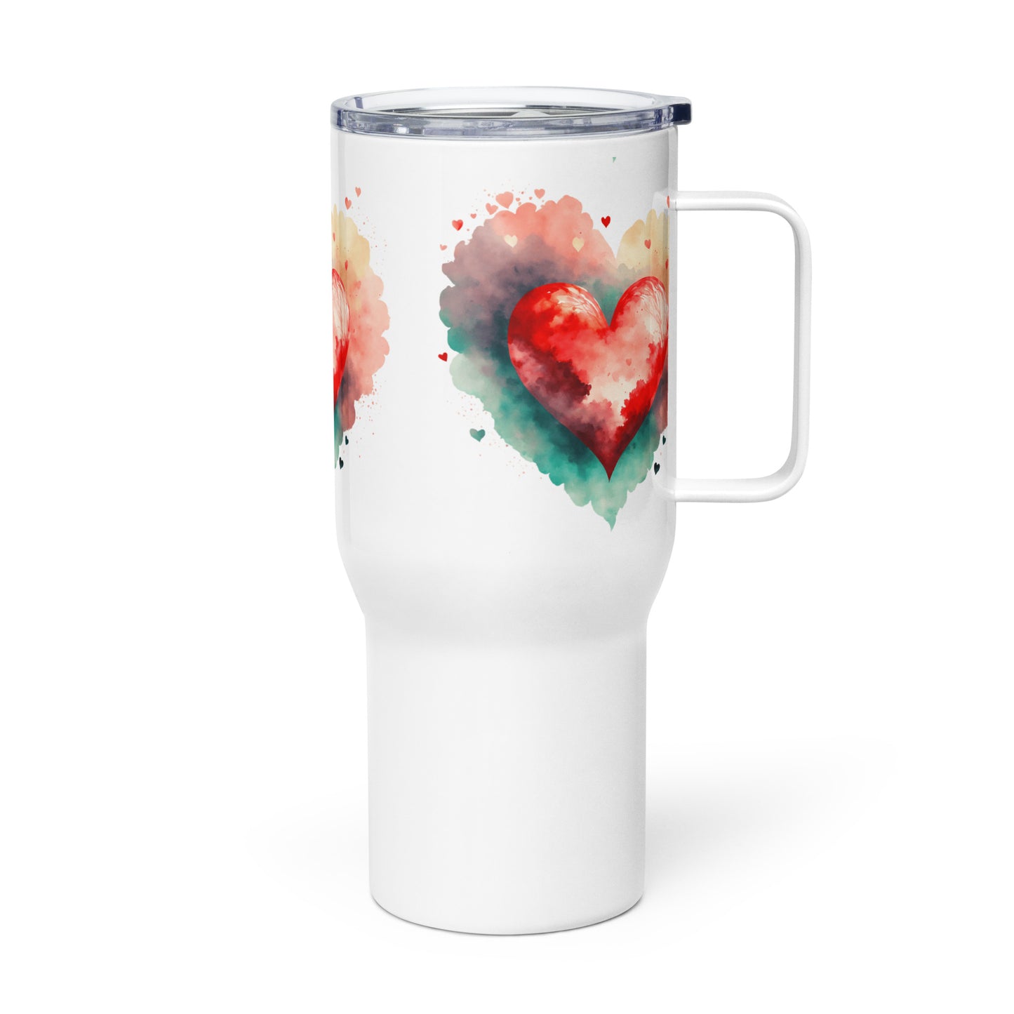 heart travel mug