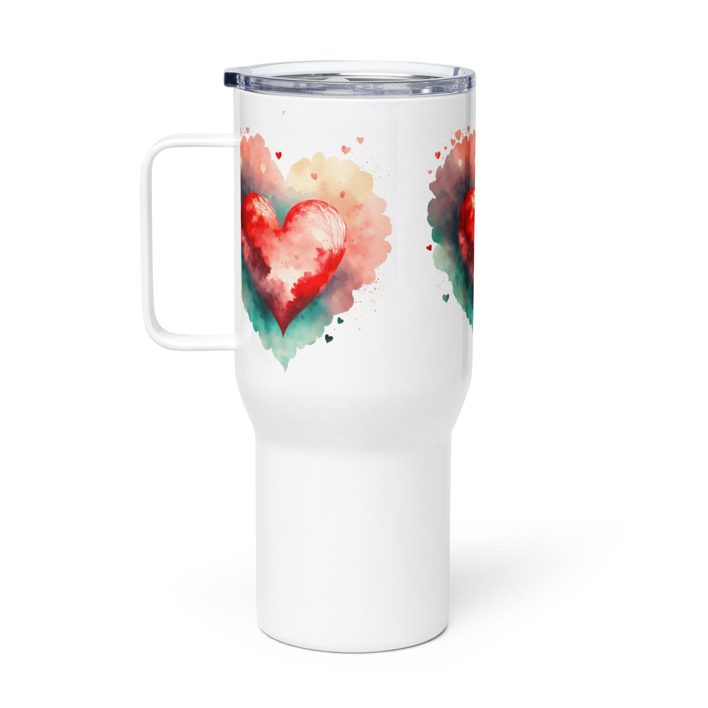 heart travel mug