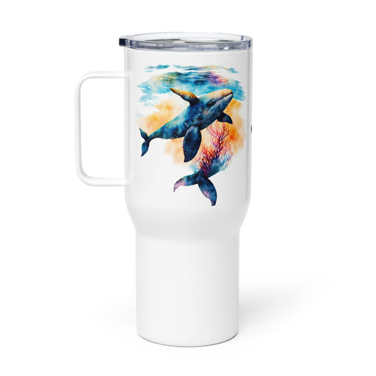 whale travel mug