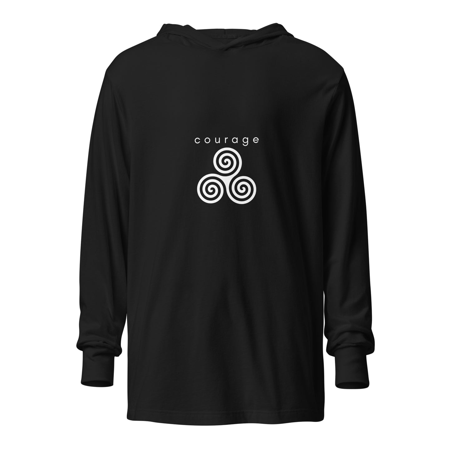 courage chakra unisex hooded tee