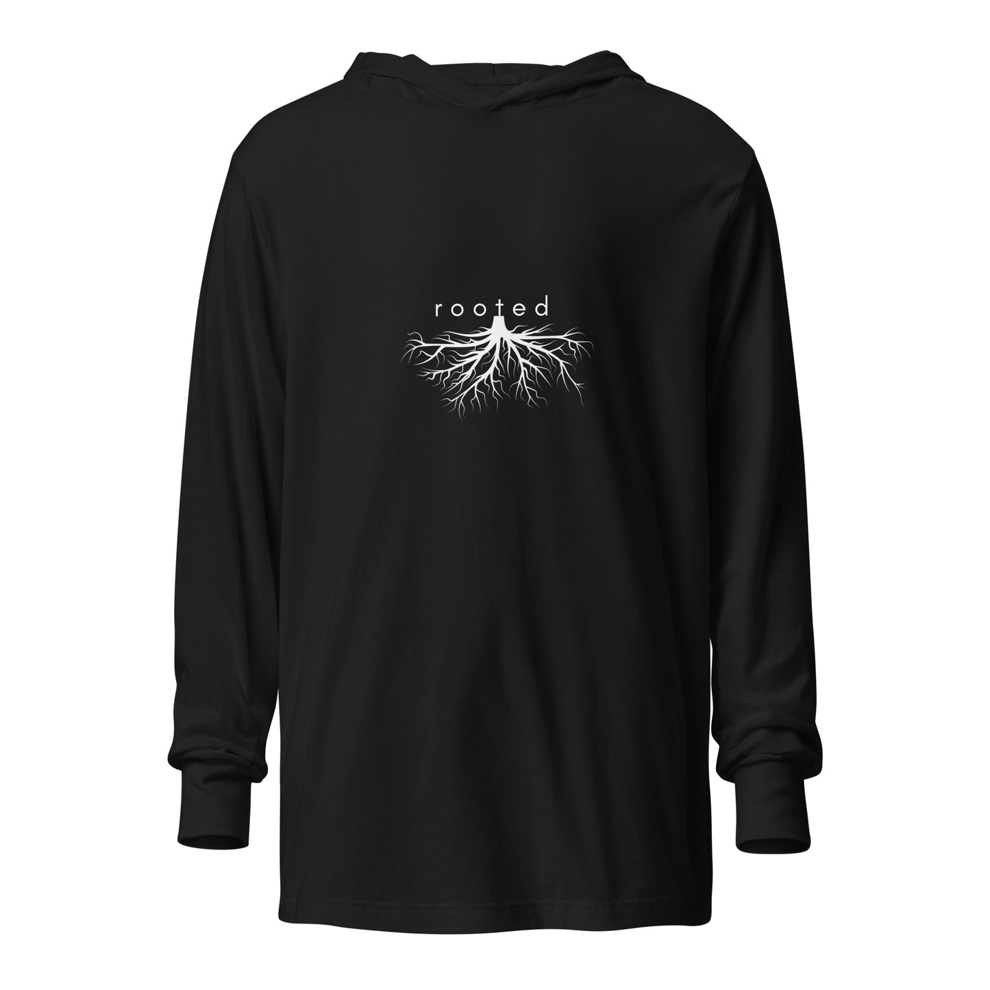 rooted chakra unisex hooded tee