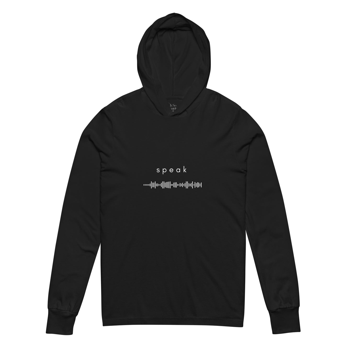 speak chakra unisex hooded tee