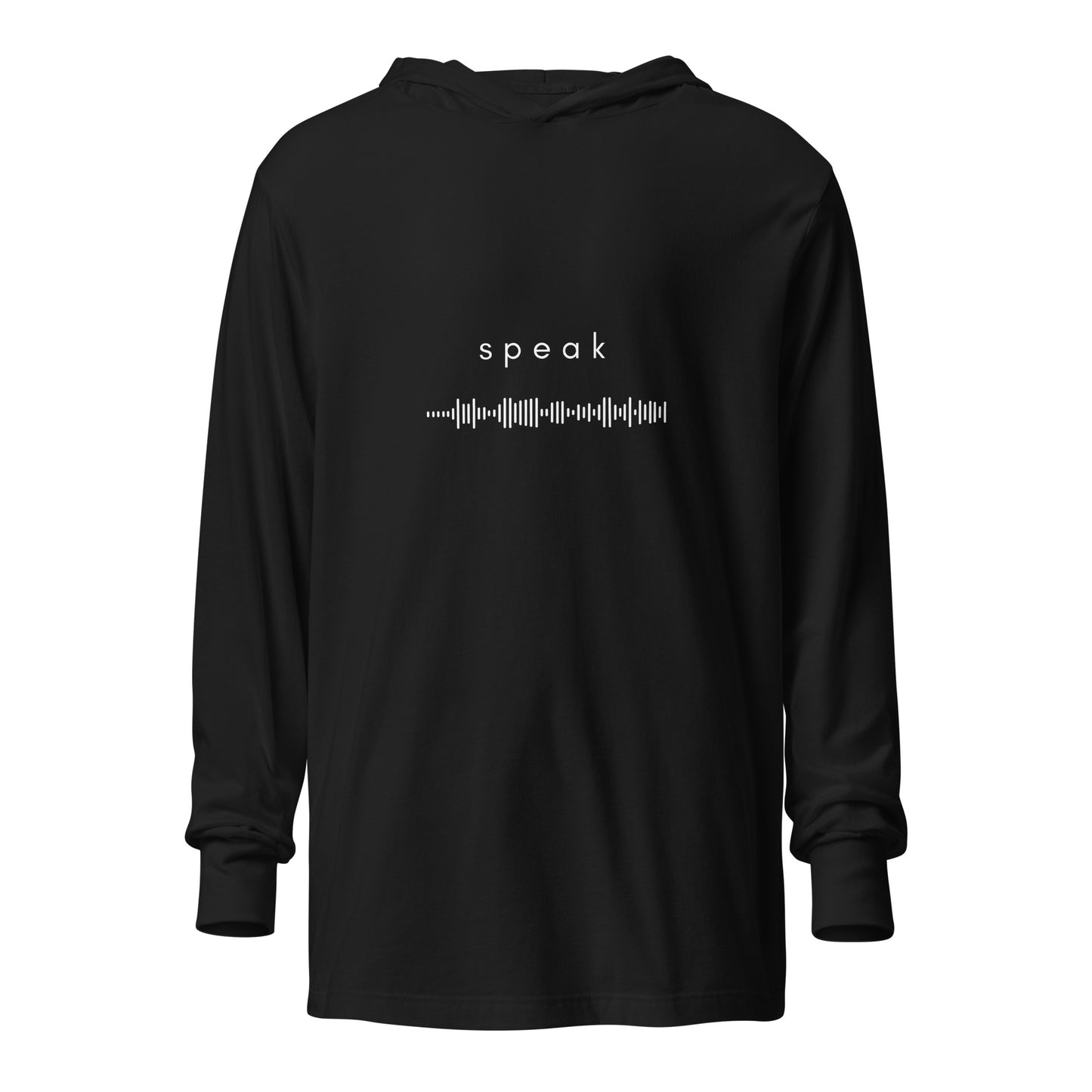 speak chakra unisex hooded tee