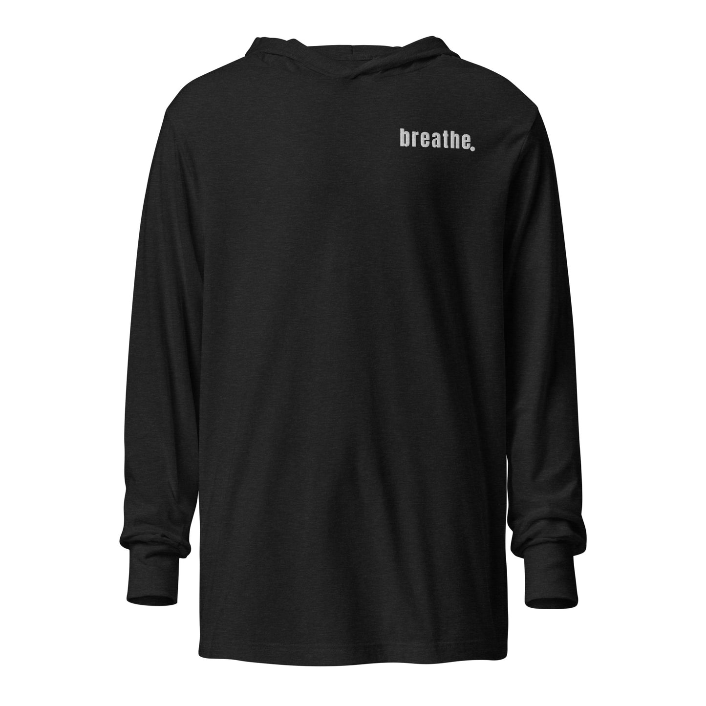 breathe embroidered unisex hooded tee