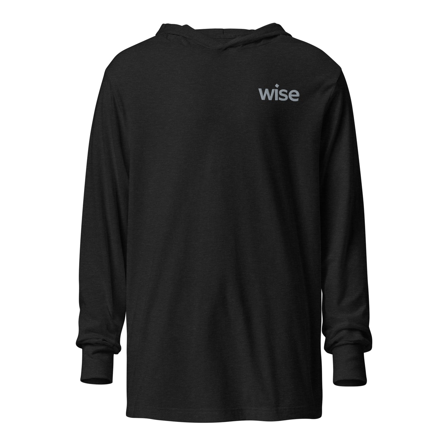 wise embroidered unisex hooded tee