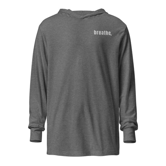 breathe embroidered unisex hooded tee