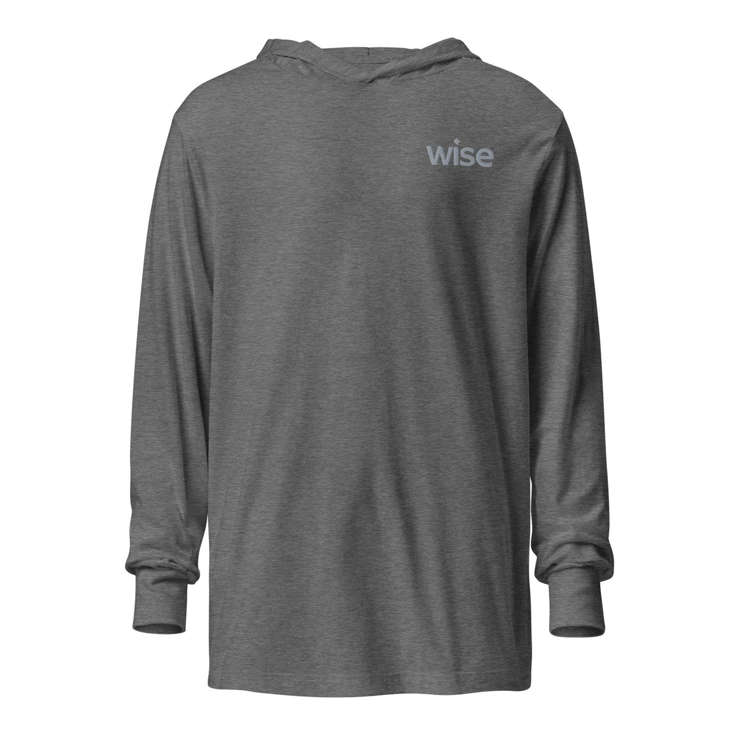 wise embroidered unisex hooded tee