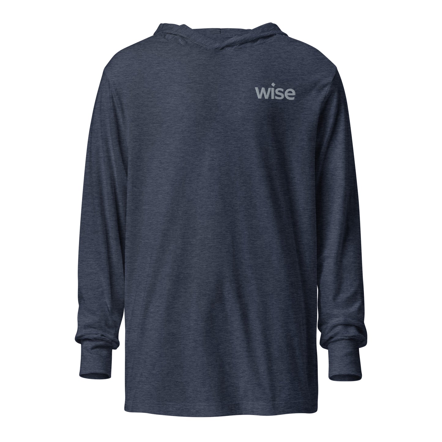 wise embroidered unisex hooded tee