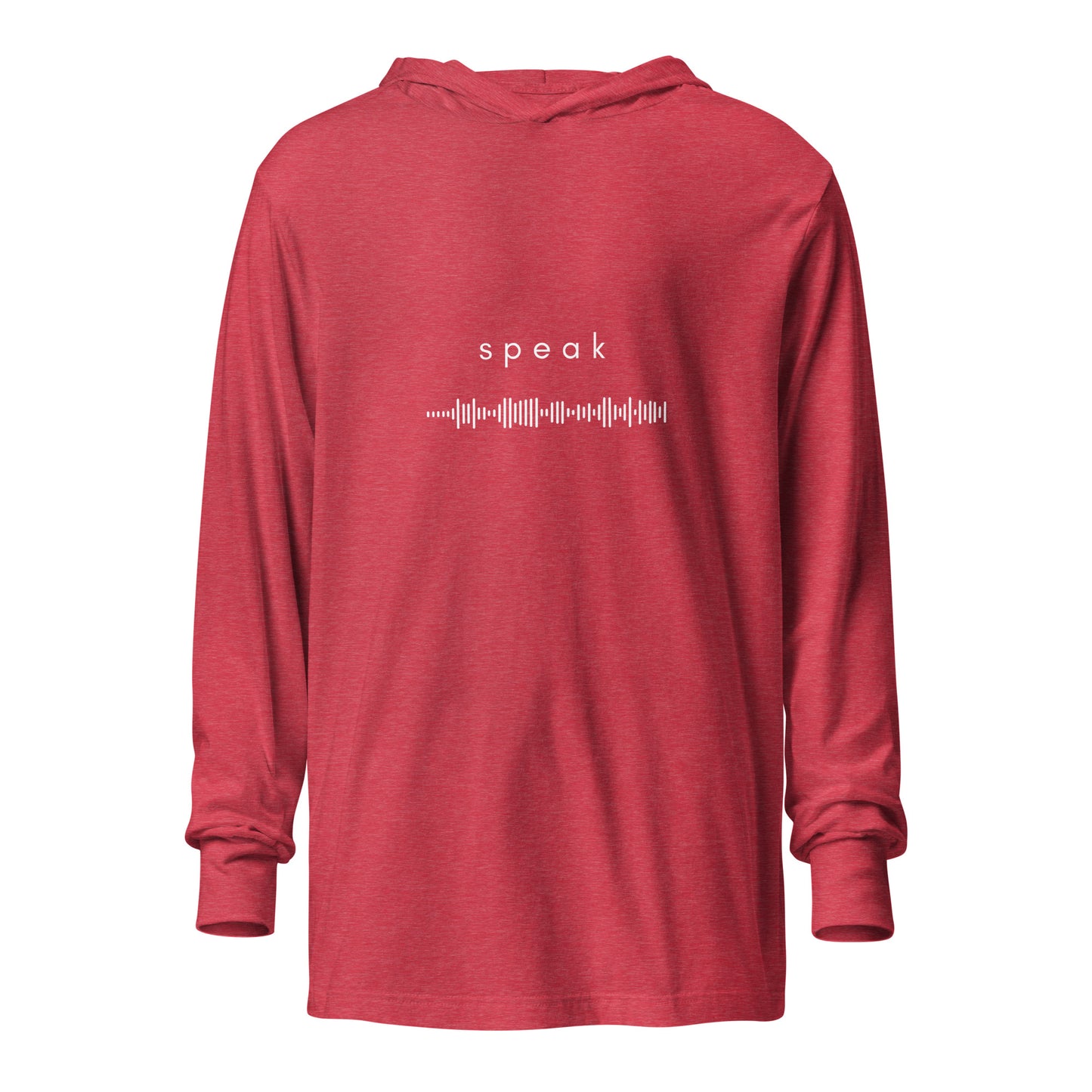 speak chakra unisex hooded tee