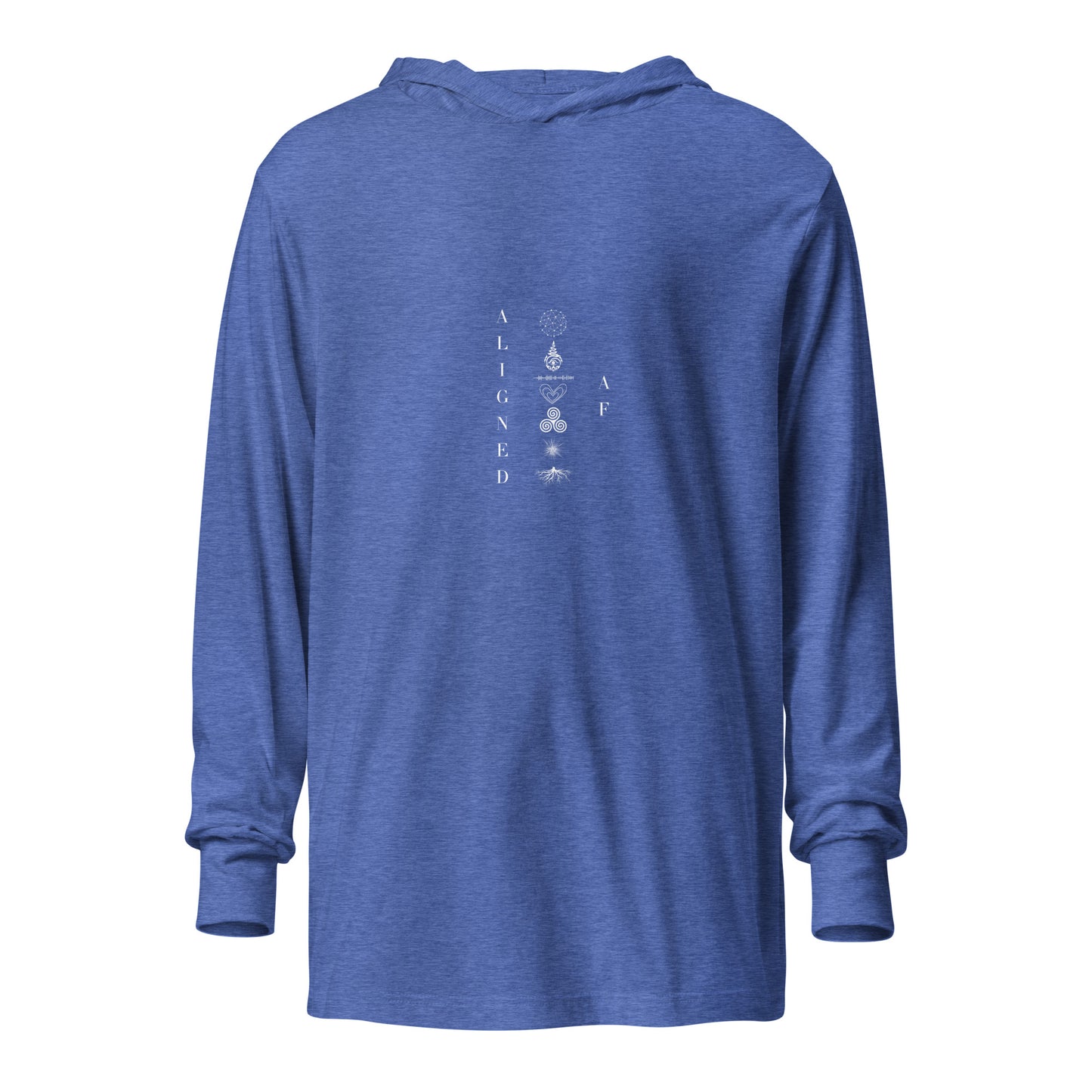 aligned af chakra unisex hooded tee