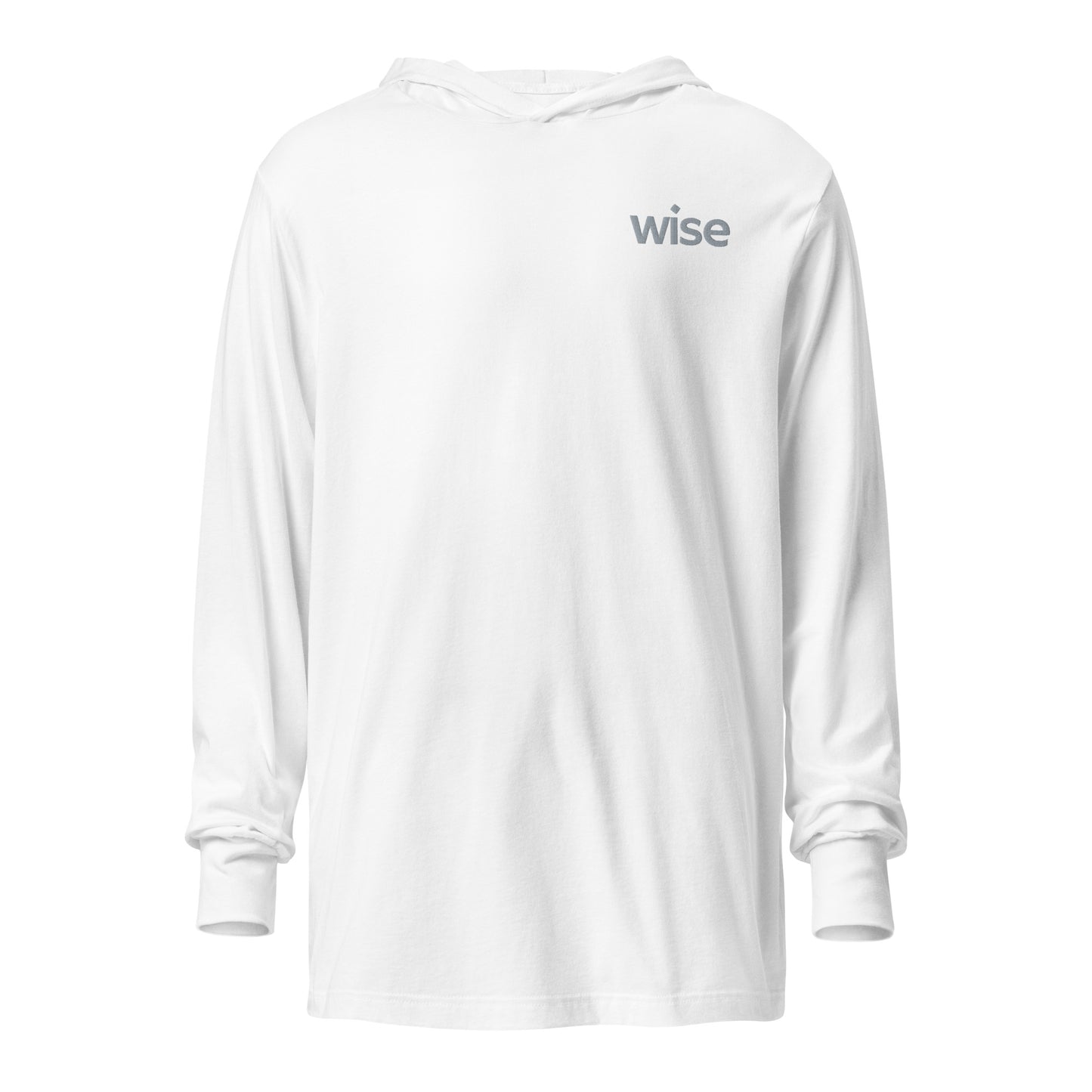 wise embroidered unisex hooded tee