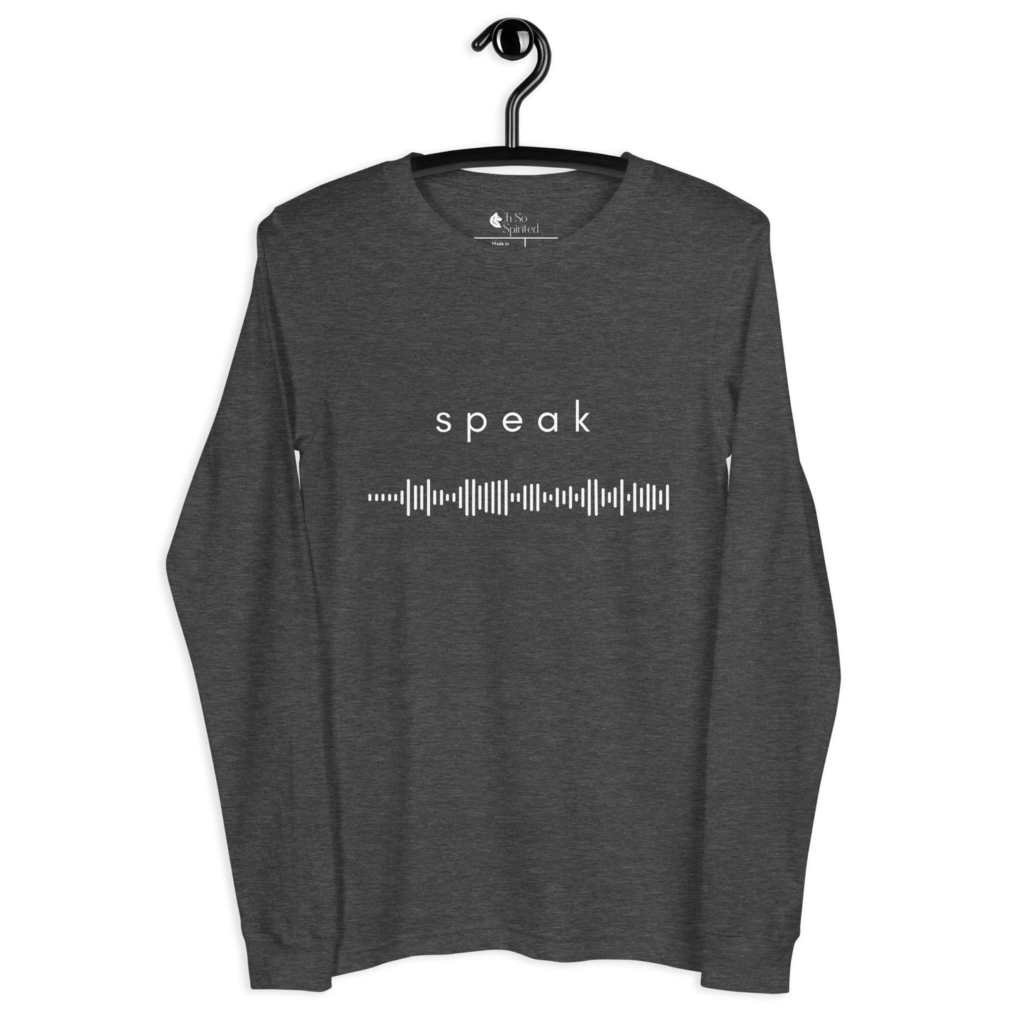 speak chakra unisex long sleeve tee