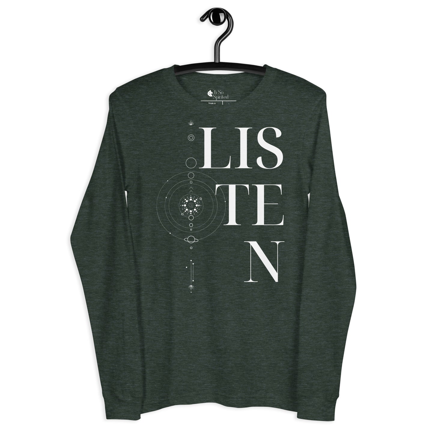 listen unisex long sleeve tee