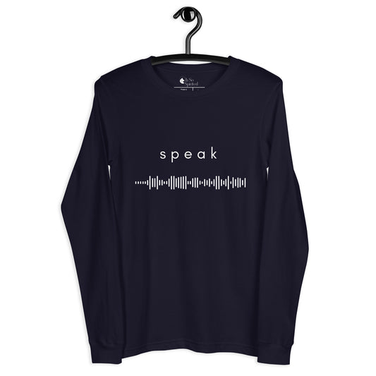 speak chakra unisex long sleeve tee