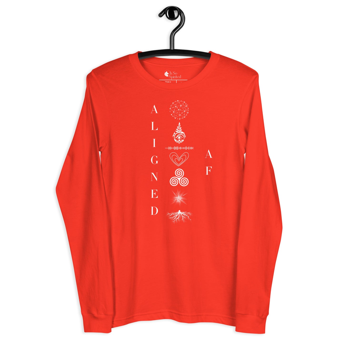 aligned af chakra unisex long sleeve tee