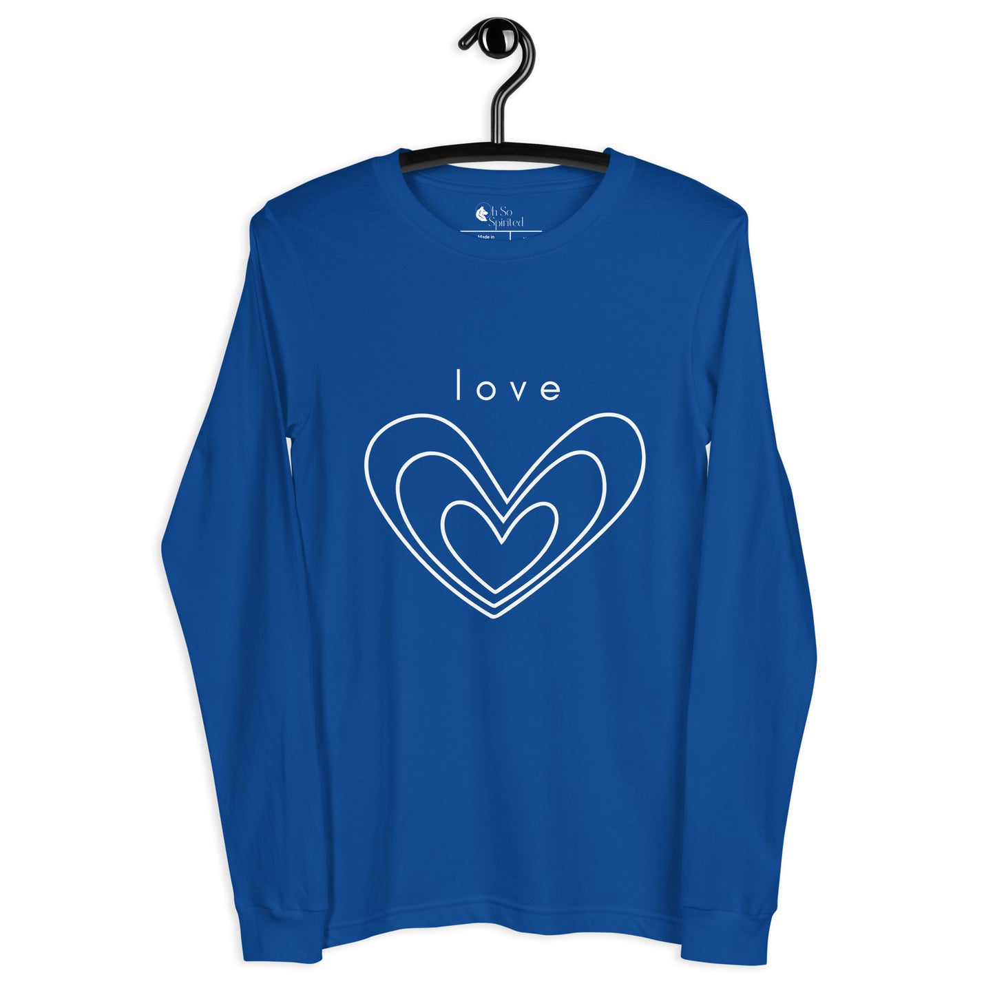 love chakra unisex long sleeve tee