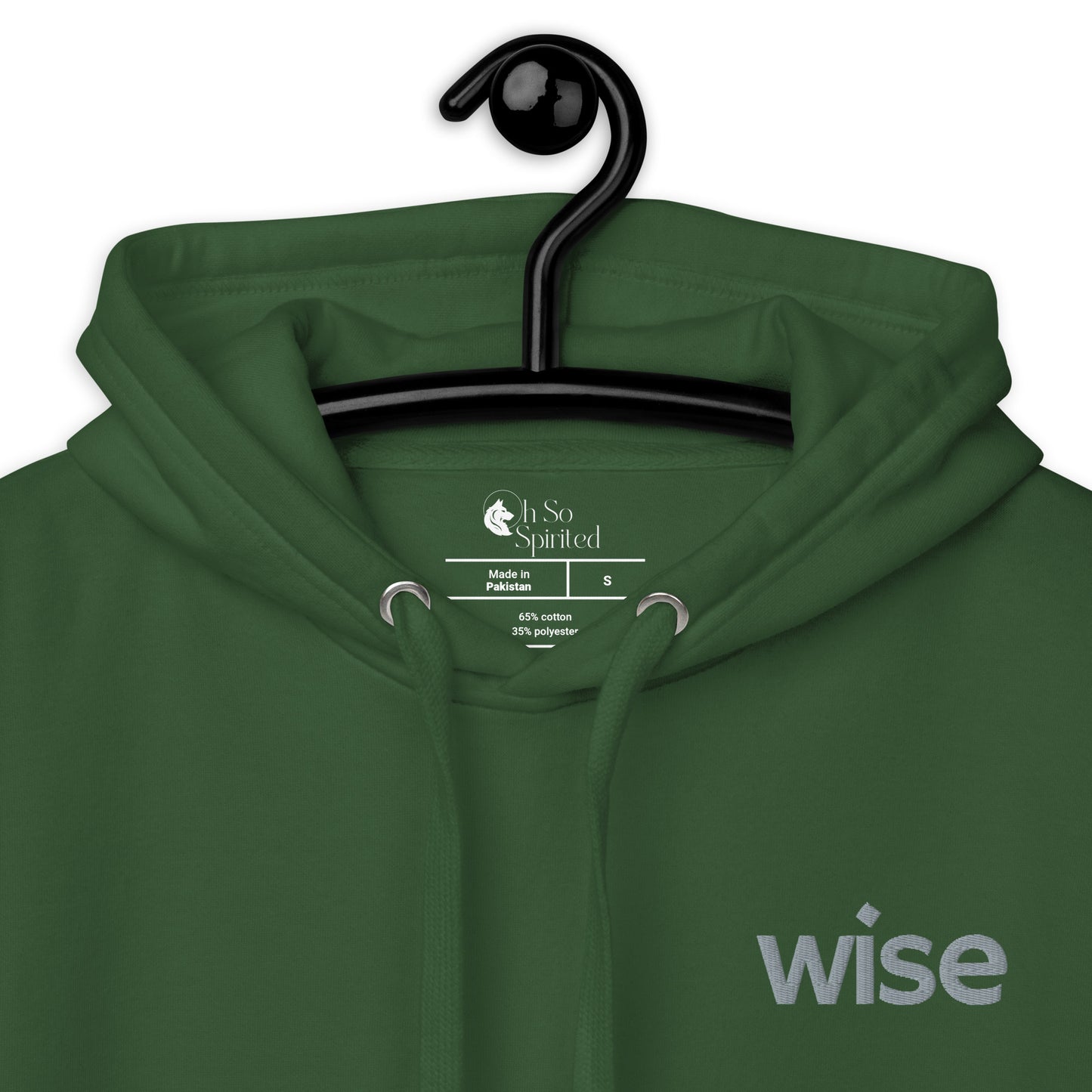 wise embroidered unisex hoodie