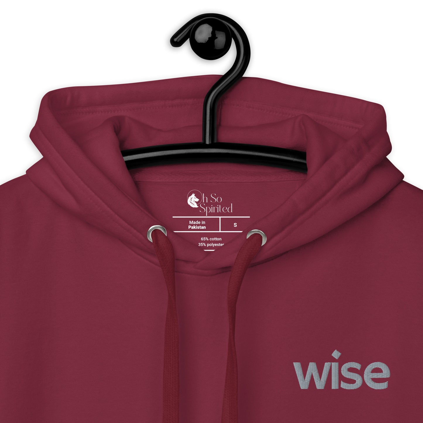 wise embroidered unisex hoodie