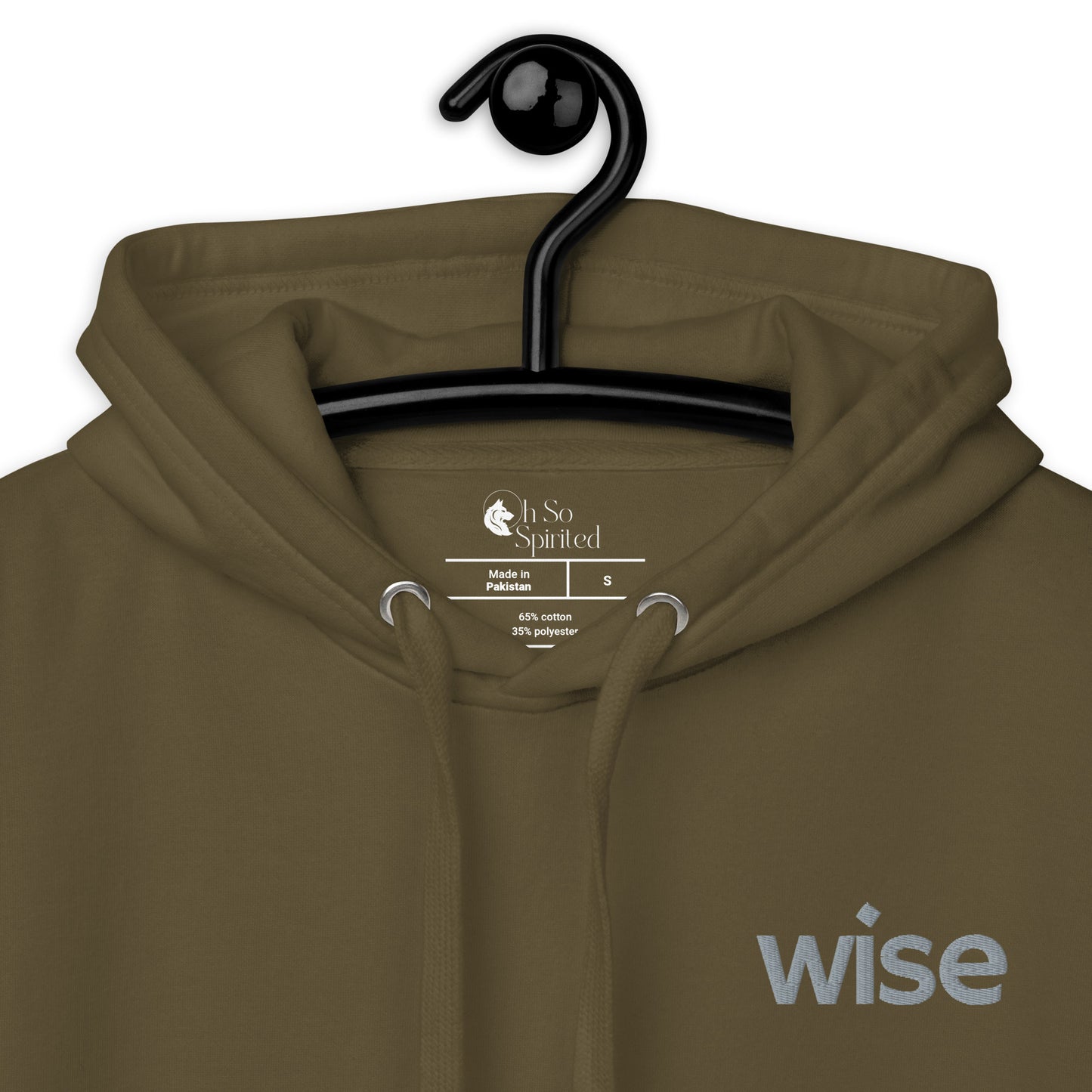 wise embroidered unisex hoodie