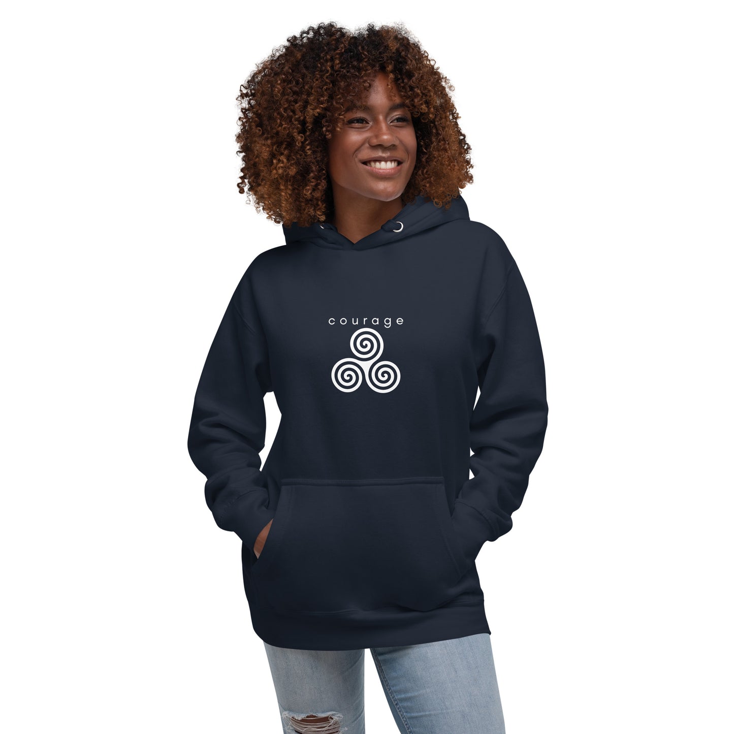 courage chakra unisex hoodie